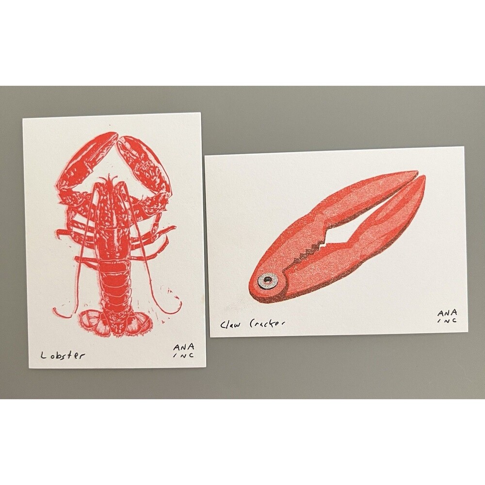 Ana Inciardi Mini Print Set - Lobster and Claw Cracker